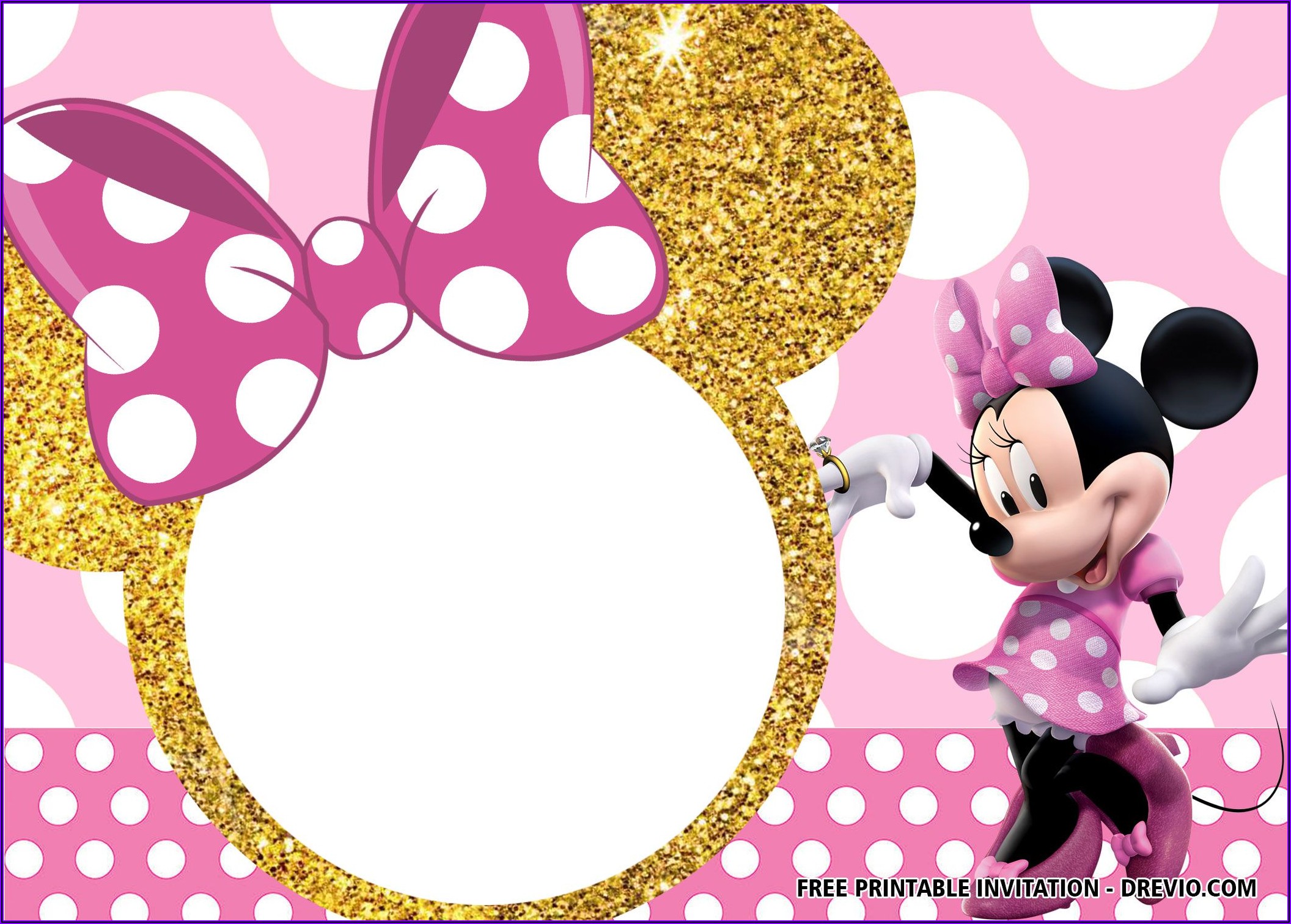 Free Online Editable Minnie Mouse Invitations