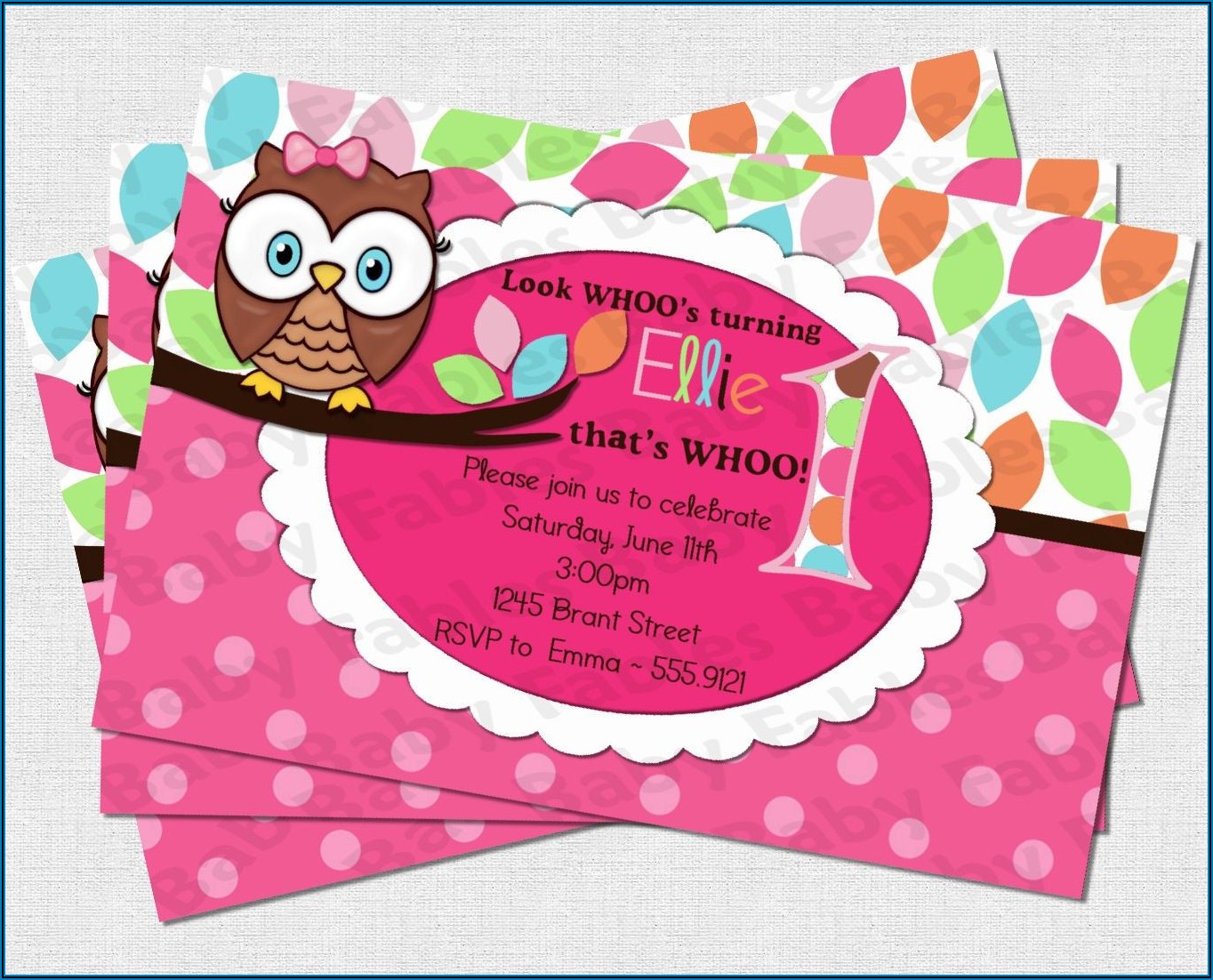 Free Printable Owl Birthday Invitation Templates