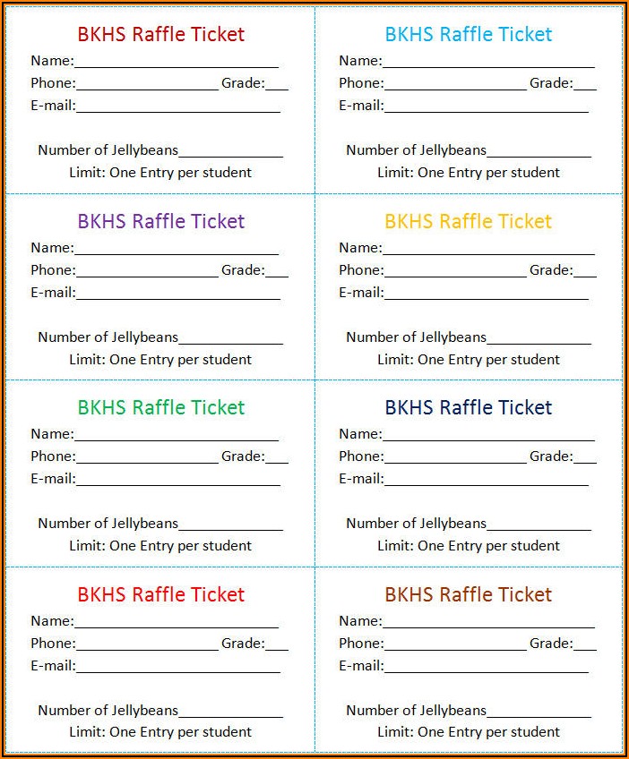 Free Templates For Diaper Raffle Tickets