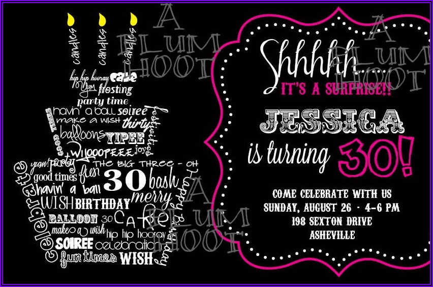 Funny 30th Birthday Invitation Wording Ideas