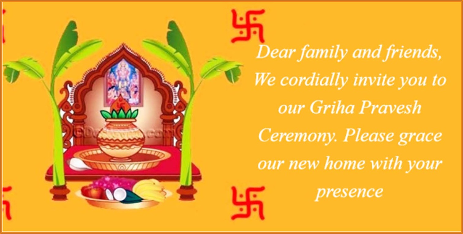 House Warming Invitation Message In Hindi