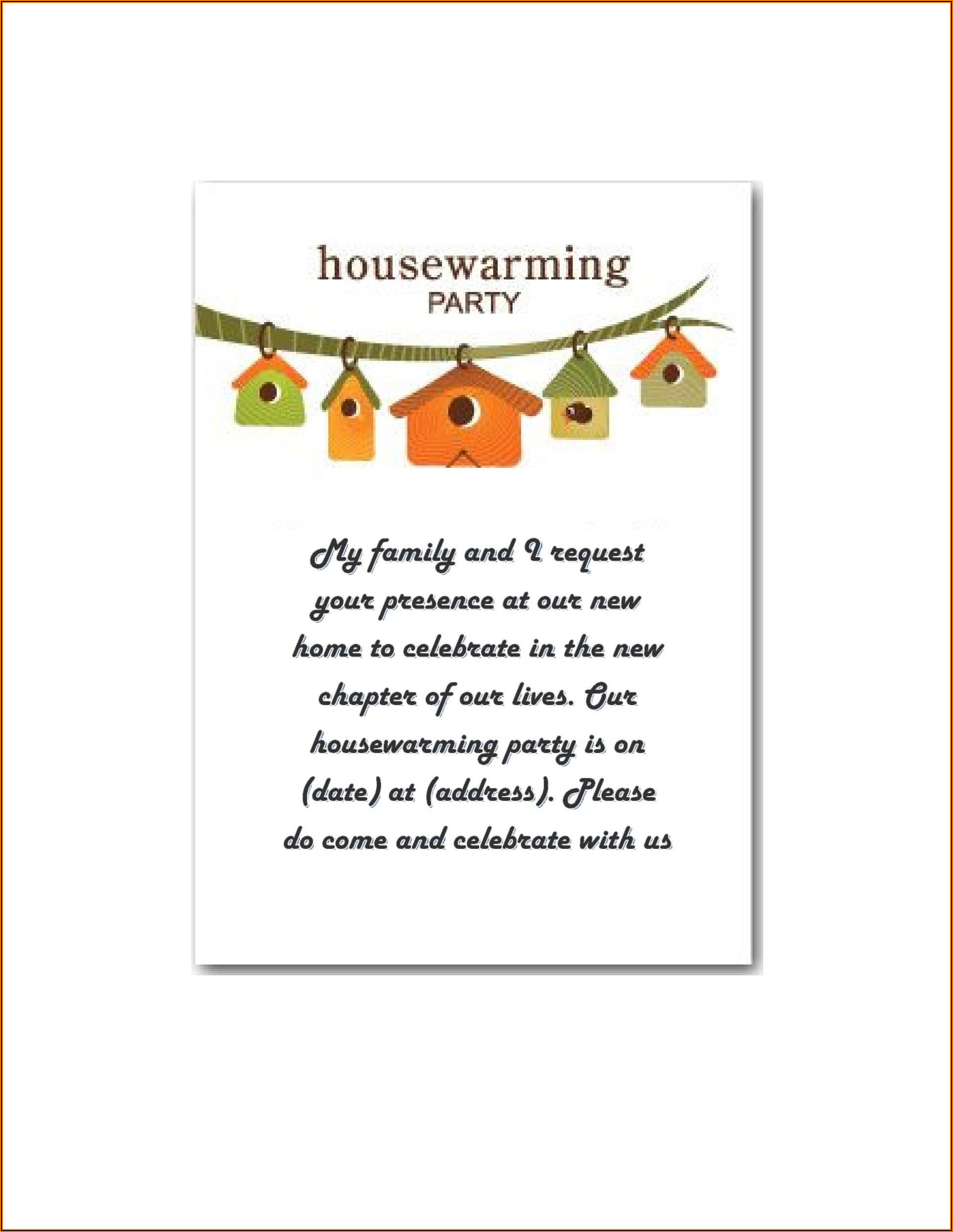 House Warming Invitation Message Indian