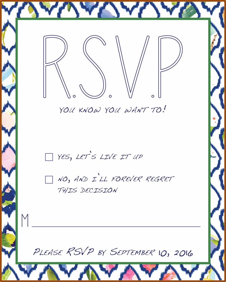 Invitation Rsvp Text Message Sample