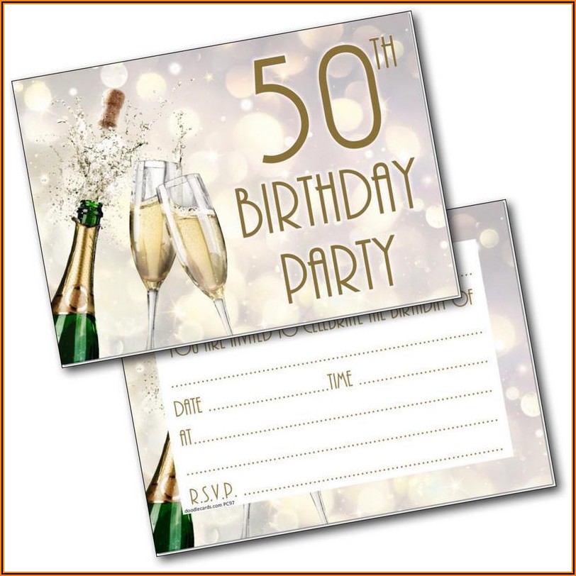 Male 50th Birthday Party Invitations