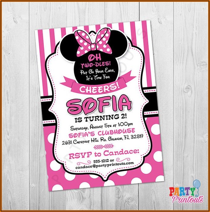 Minnie Mouse 2nd Birthday Invitations