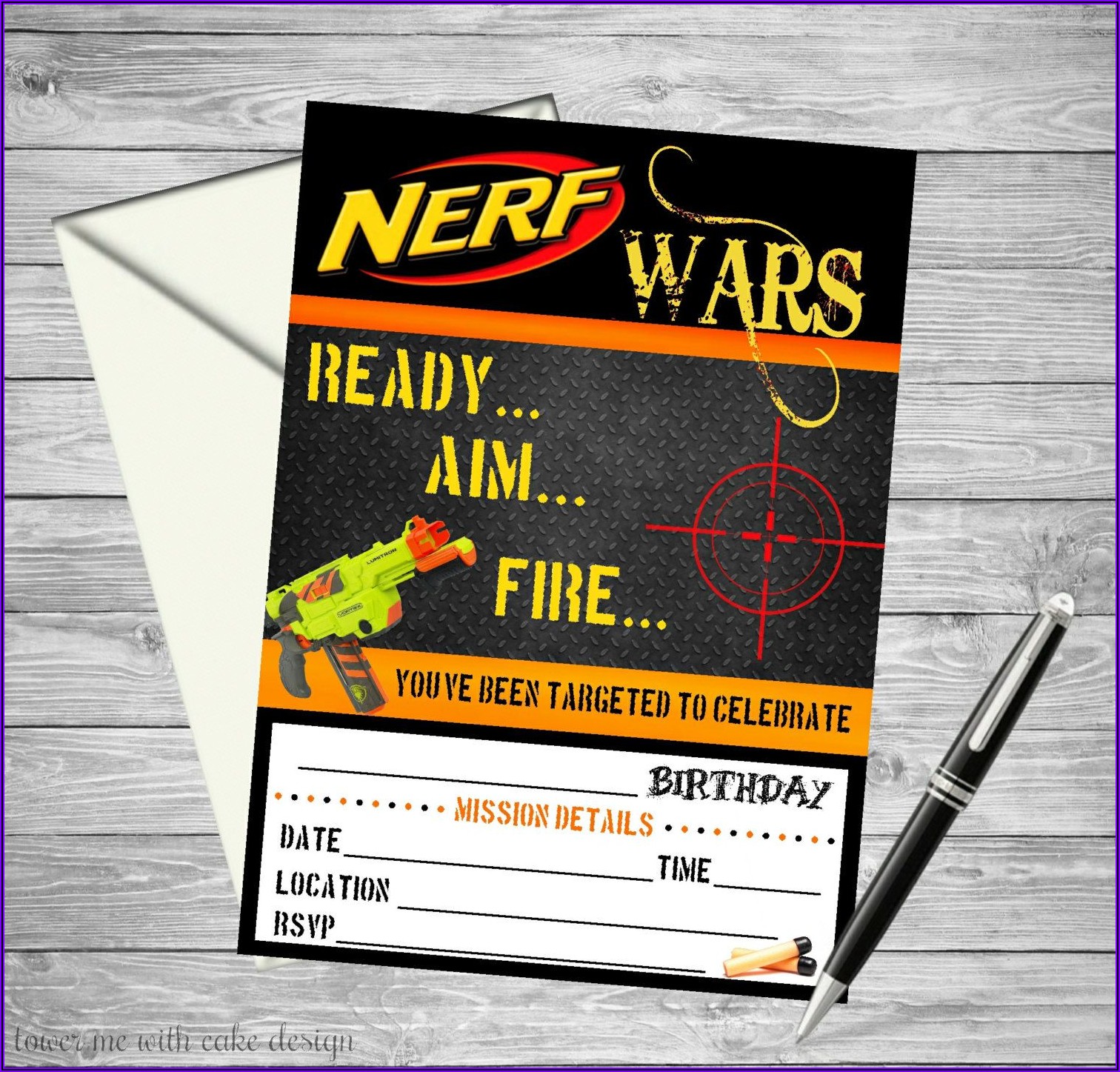 Nerf Gun Party Invitations Free Printable