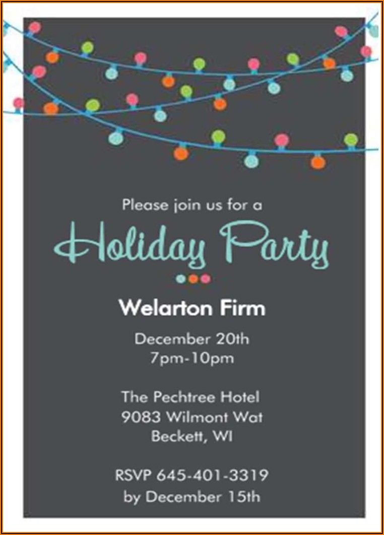 Office Christmas Party Invitation Templates Free