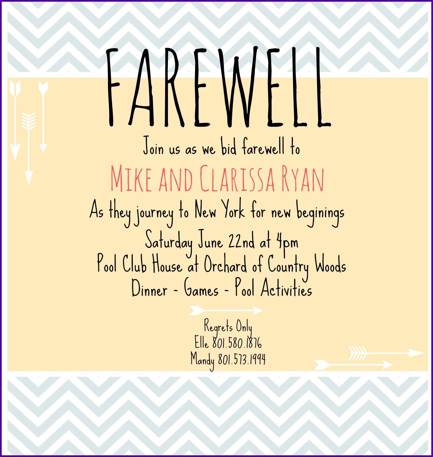 Office Farewell Lunch Invitation Wording