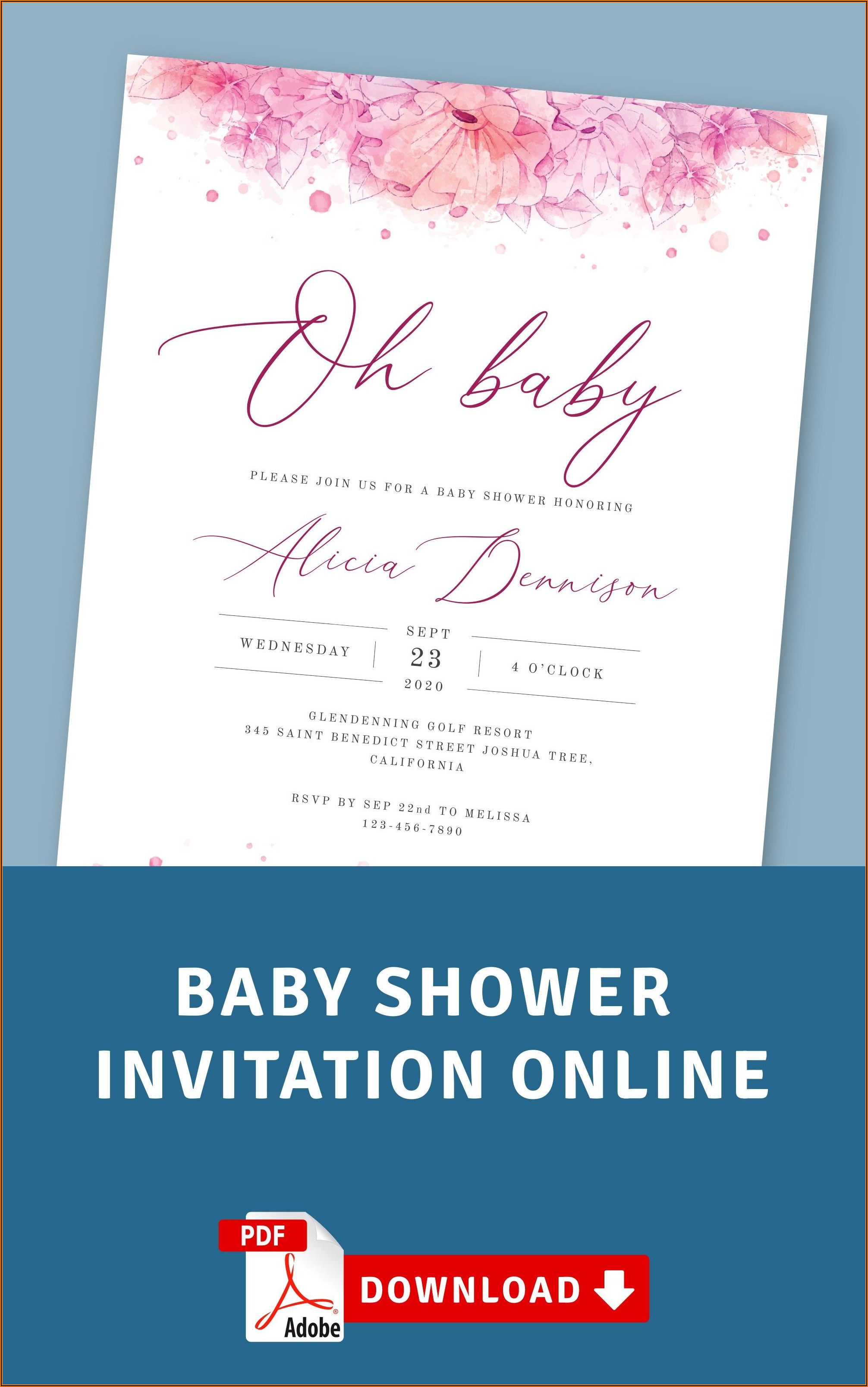 Online Baby Shower Invitation Templates