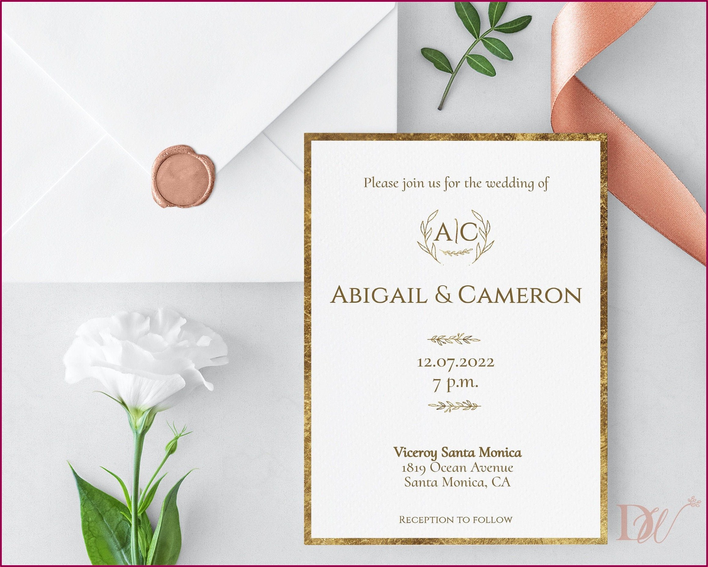 Simple And Elegant Wedding Invitations
