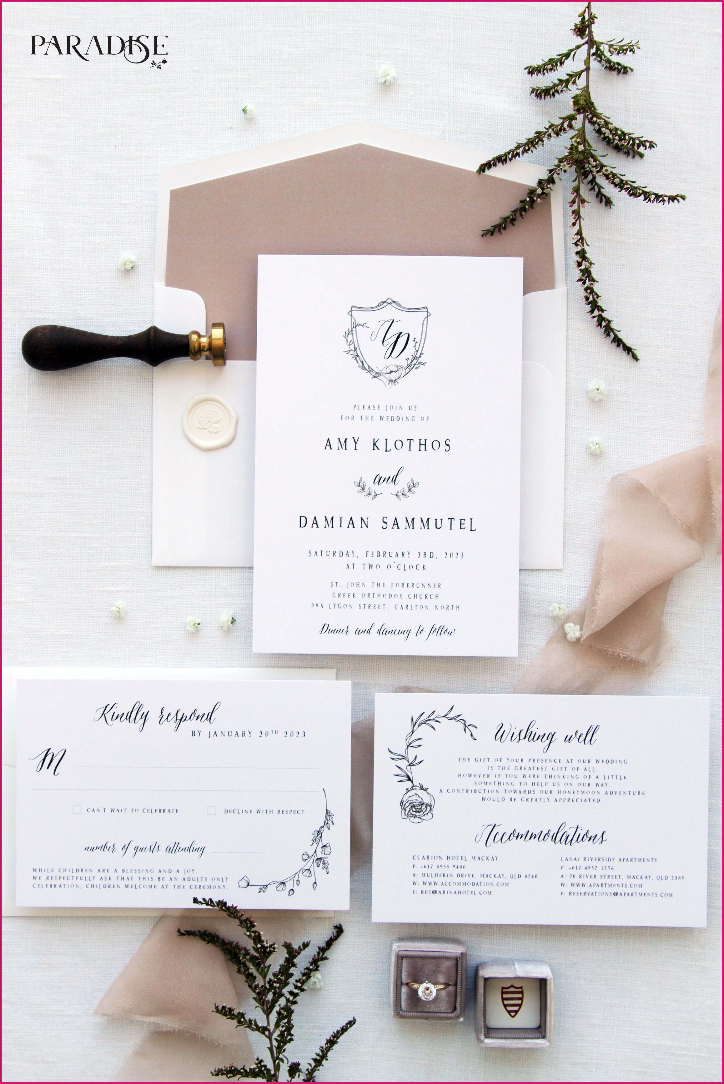 Simple Classy Wedding Invitations