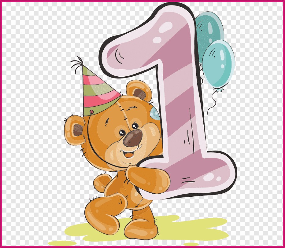 Teddy Bear Birthday Invitation Cards