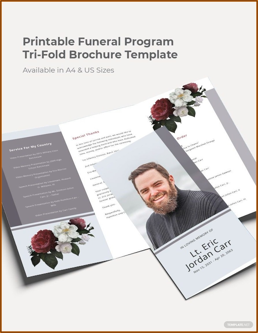 Tri Fold Program Template Free