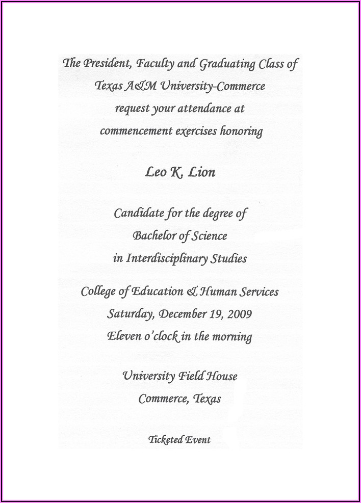University Of Wyoming Graduation Announcements