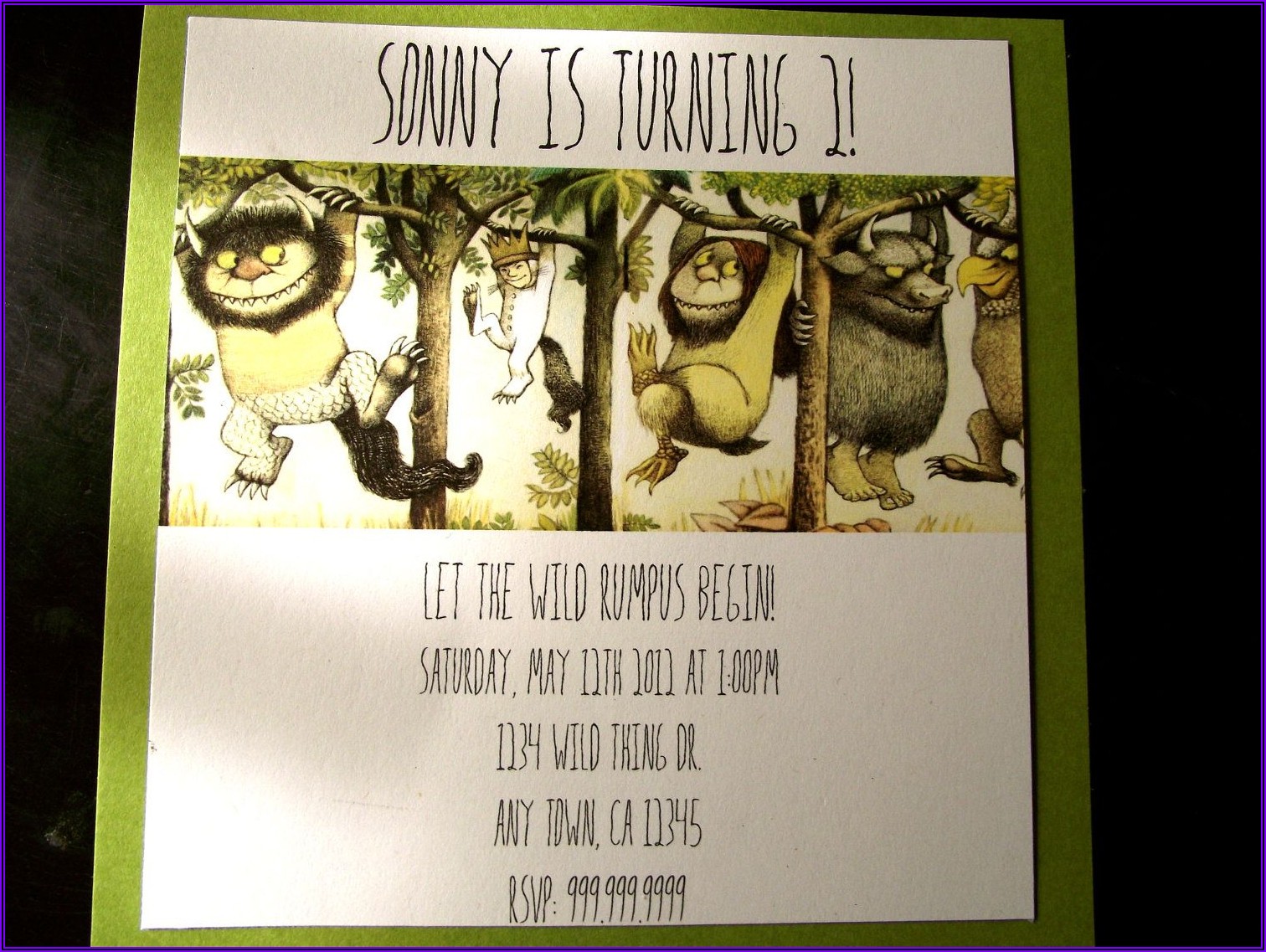 Where The Wild Things Are Birthday Party Invitations