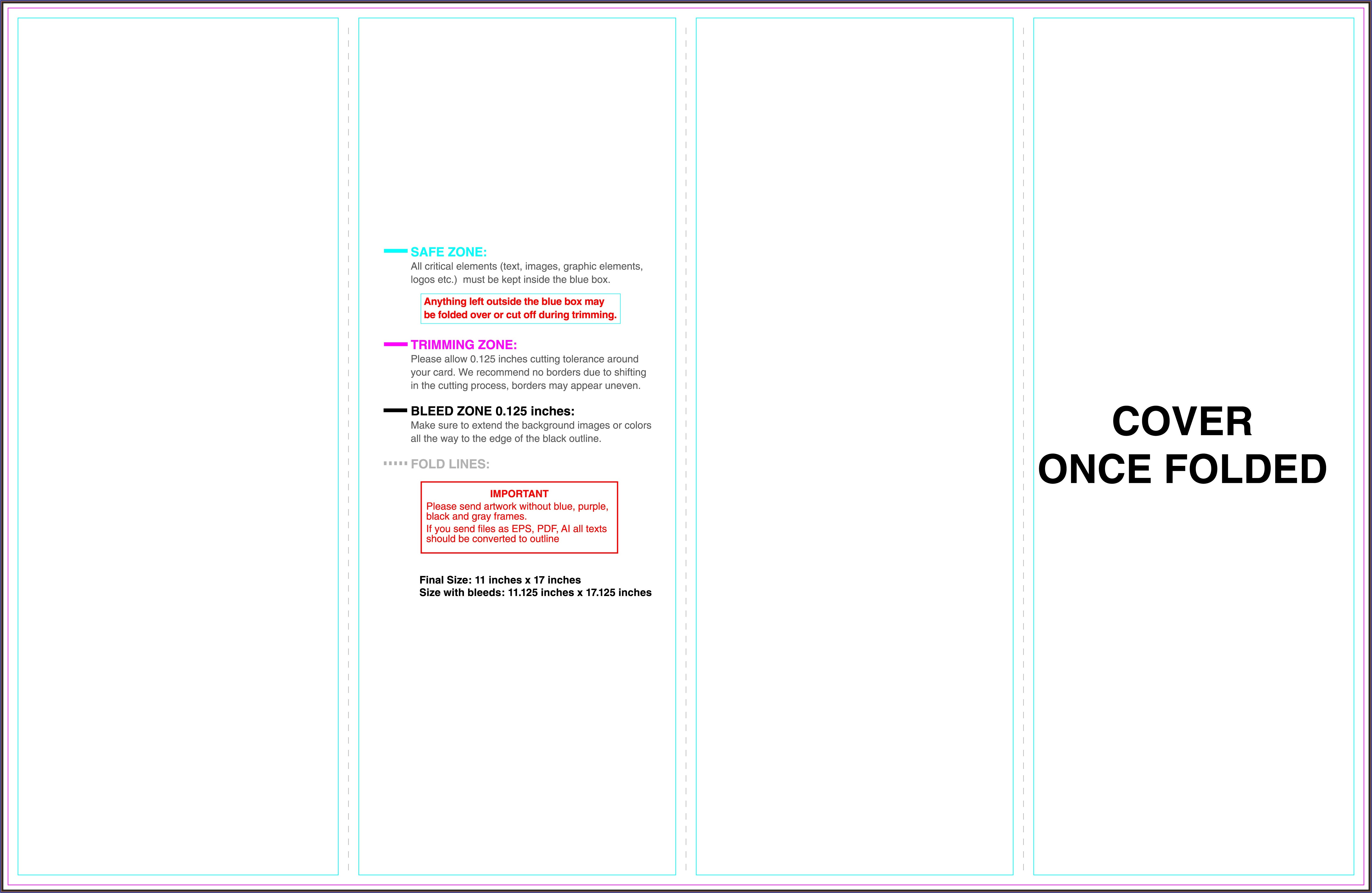 11x17 Half Fold Brochure Template Indesign