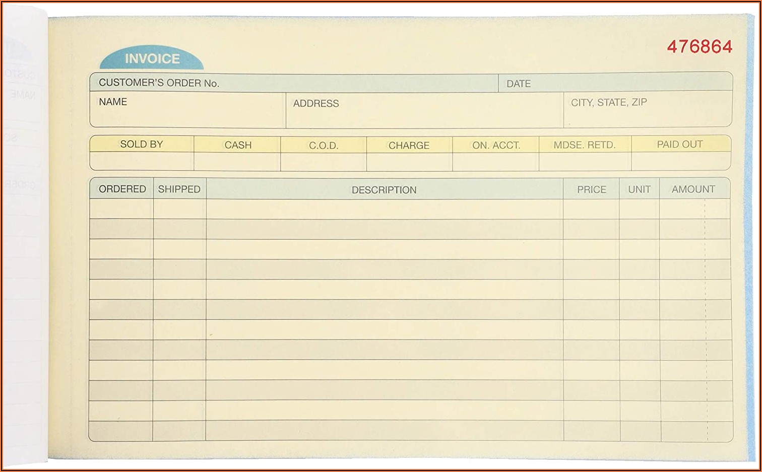 3 Part Carbonless Invoice Forms