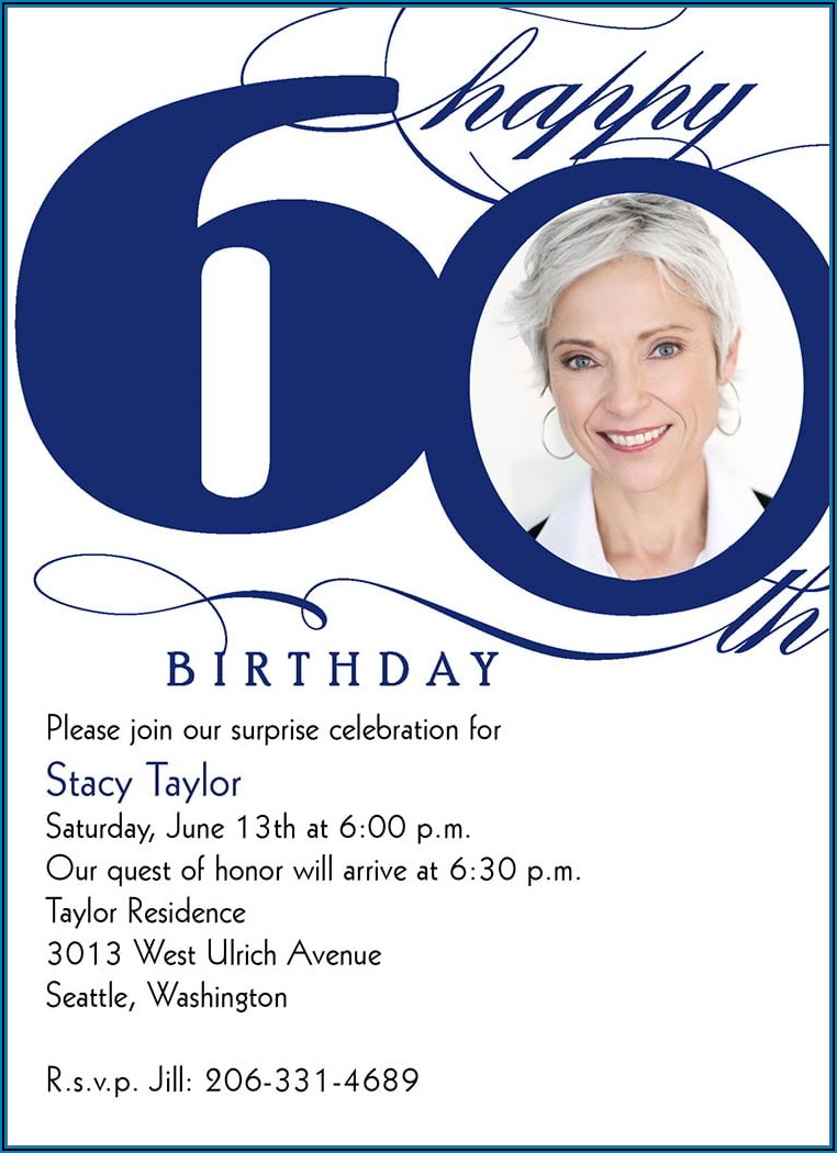 60th Birthday Invitation Ideas Free