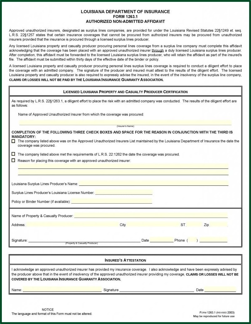 Affidavit Form Pdf Free Download