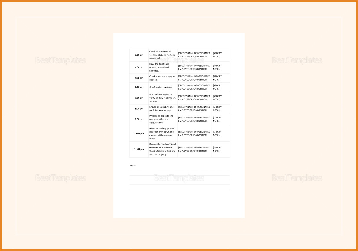 Apple Pages Daily Planner Template