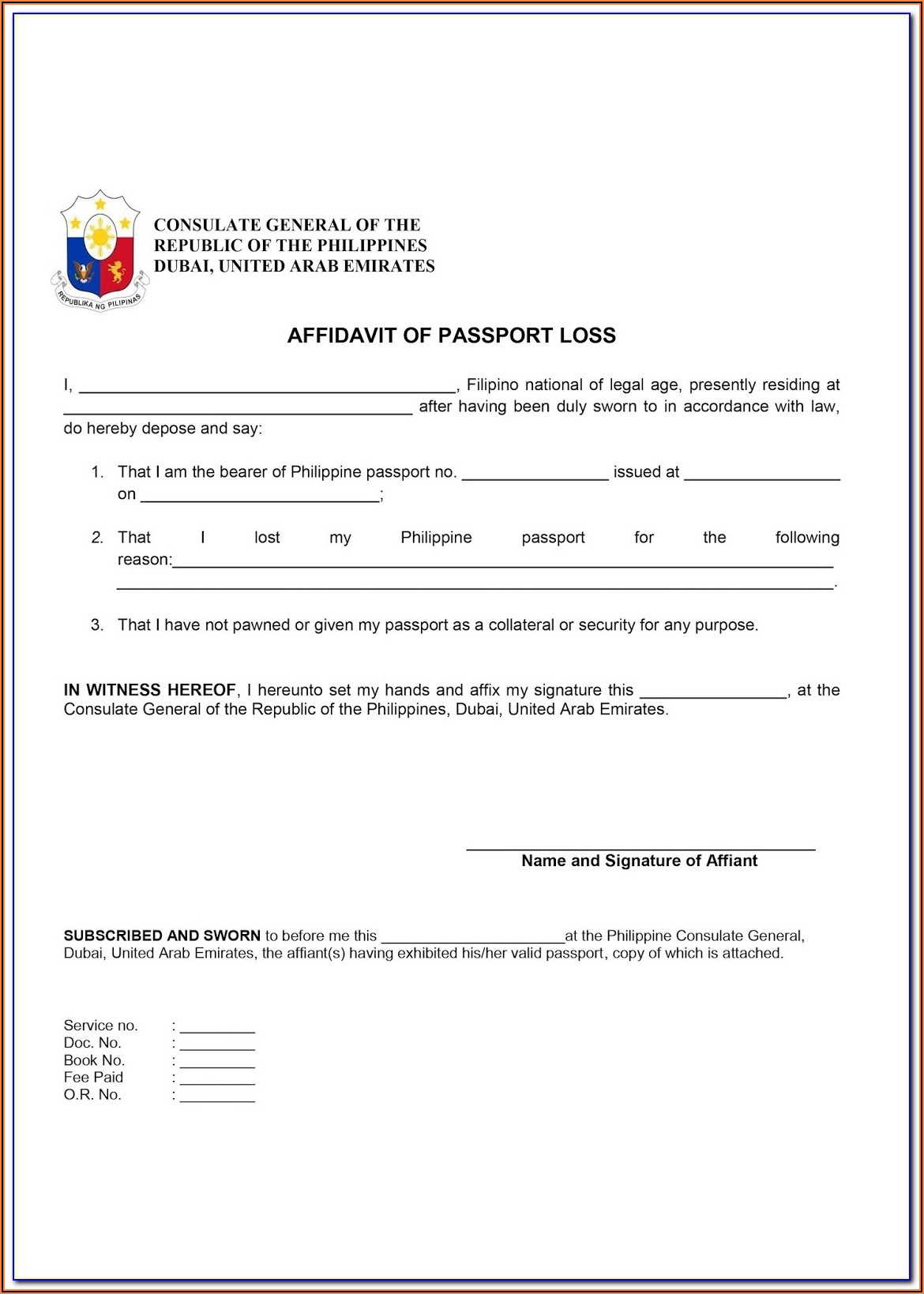Application Form For Lost Indian Passport In Uk