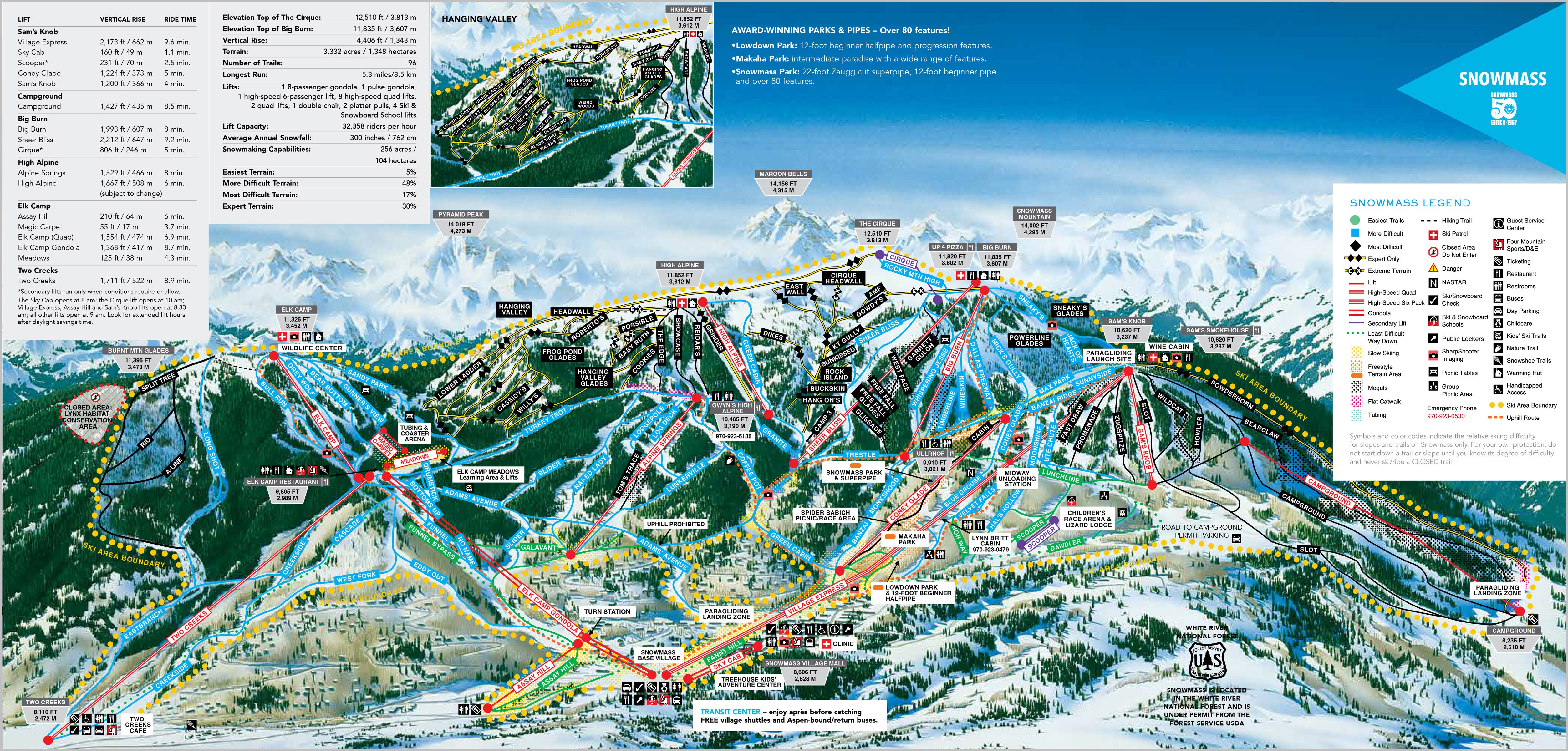 Aspen Snowmass Trail Map