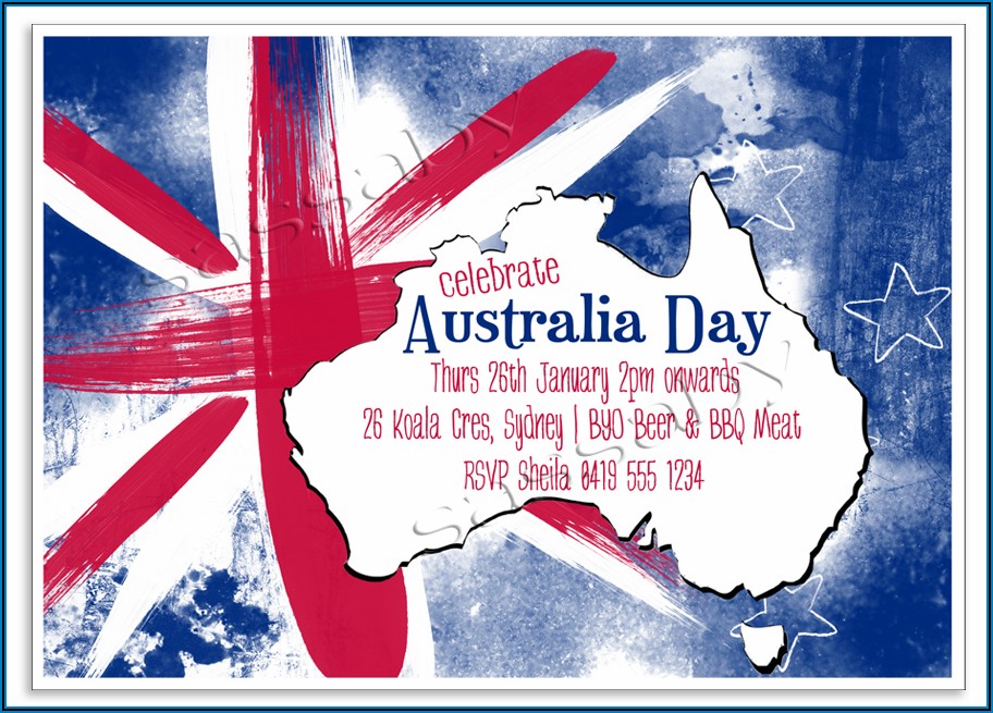 Australia Day Bbq Invitation Template Free