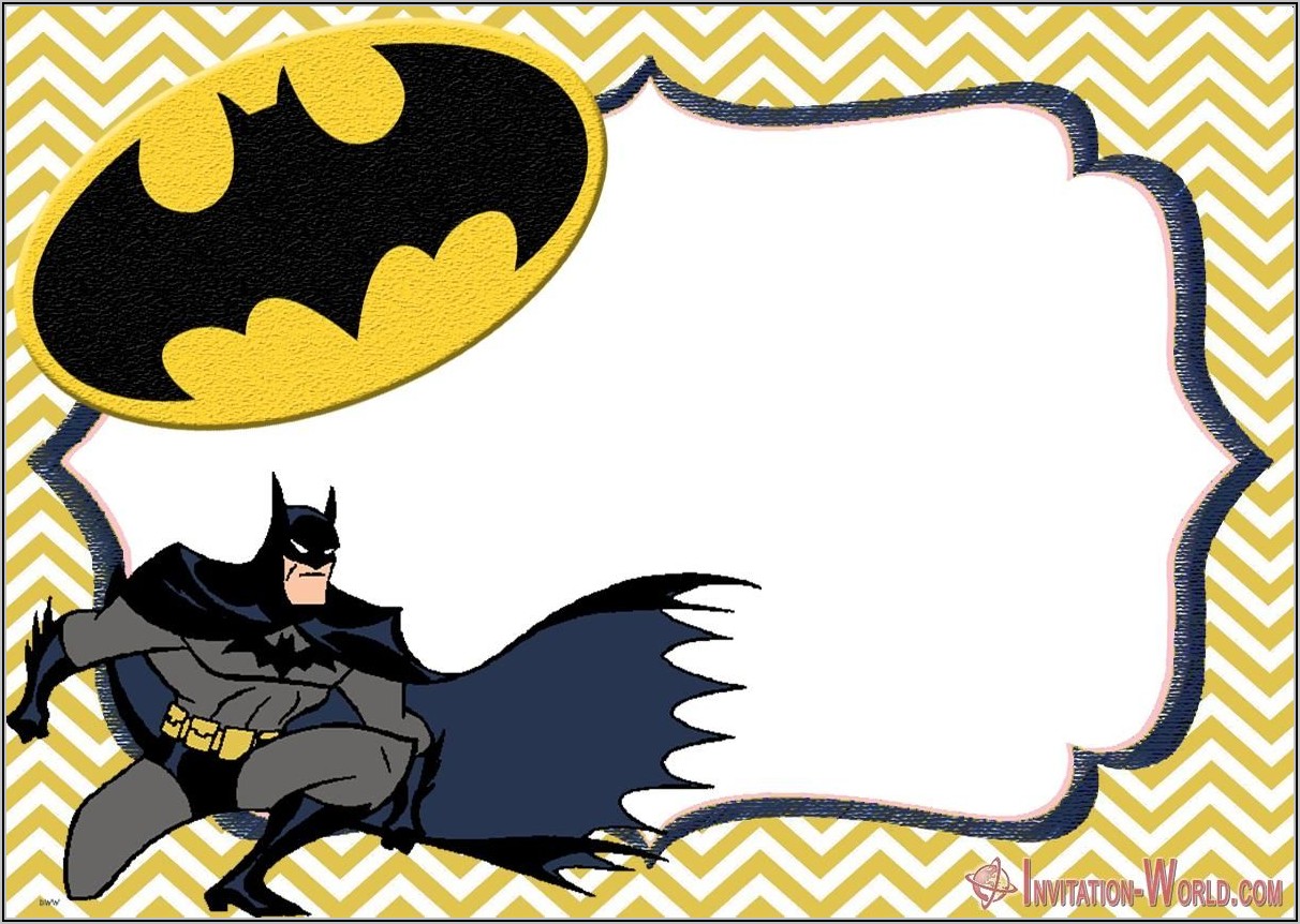 Batman Invitations Templates Free