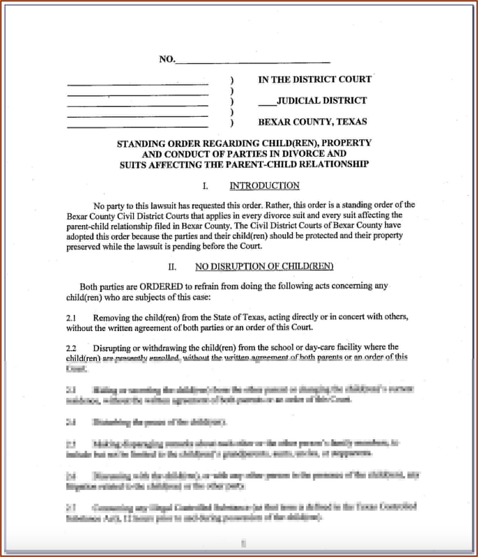 Bexar County Divorce Forms