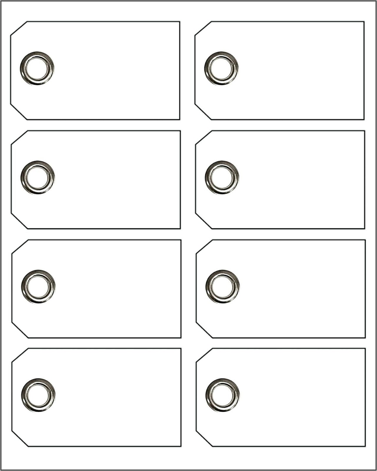 Blank Luggage Tag Template