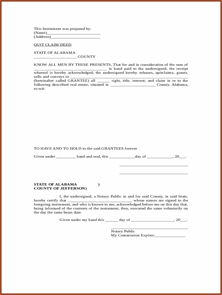 Blank Warranty Deed Form Utah
