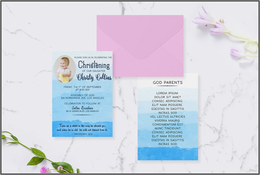 Child Dedication Invitation Card Sample