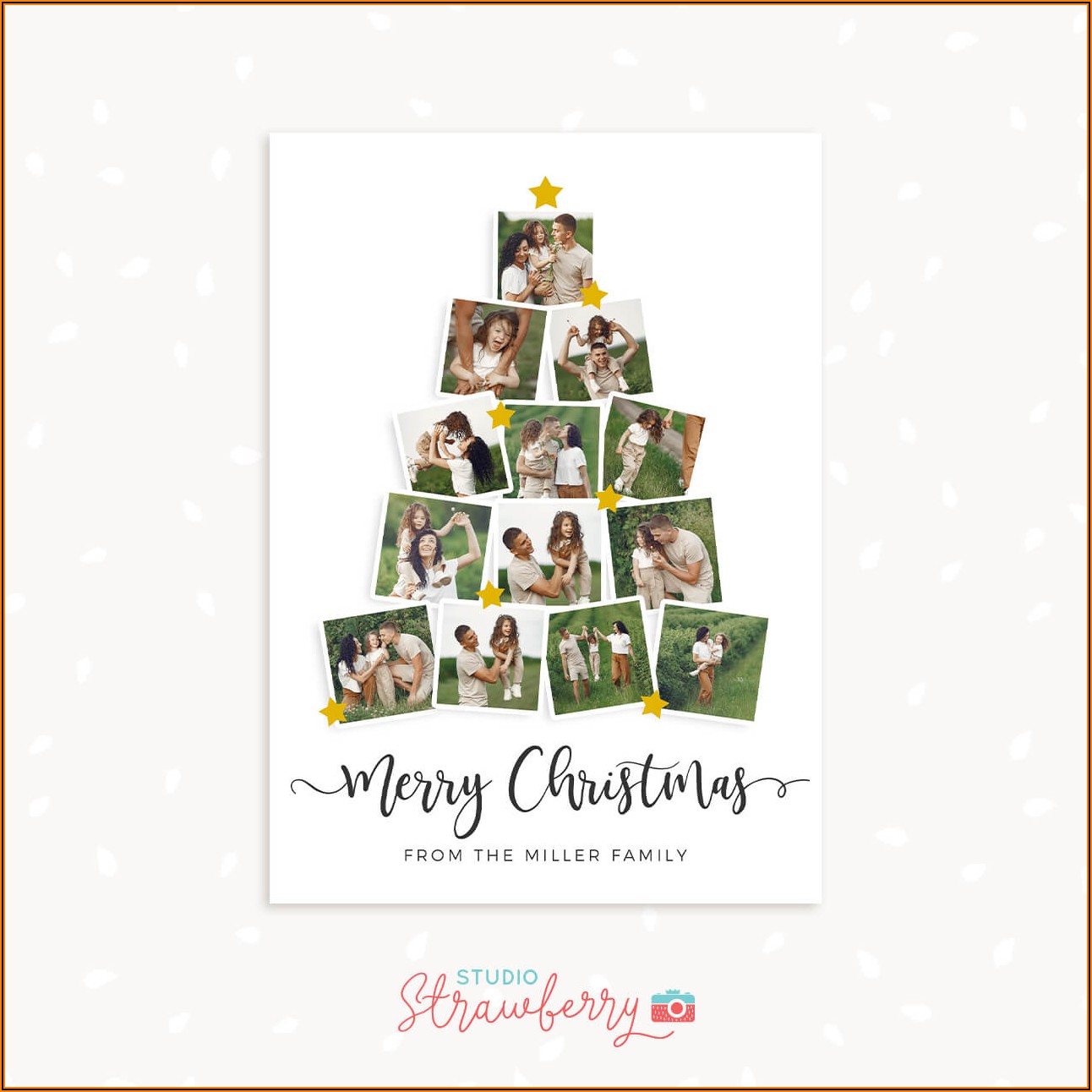 Christmas Card Photo Collage Template