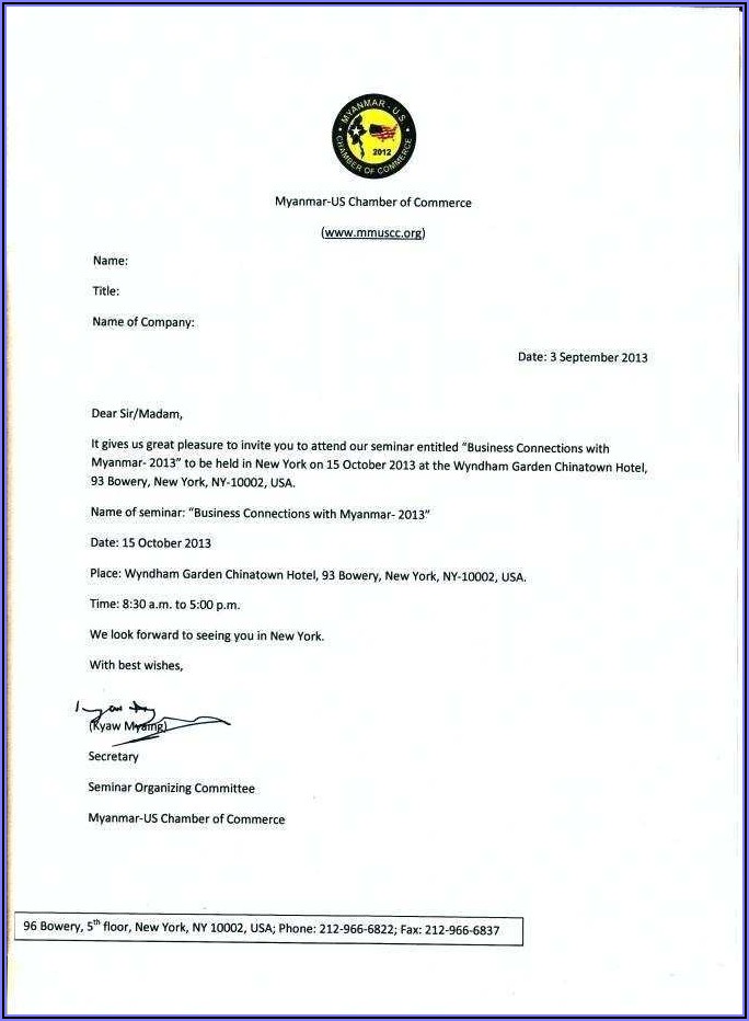 Christmas Party Invitation Letter Format