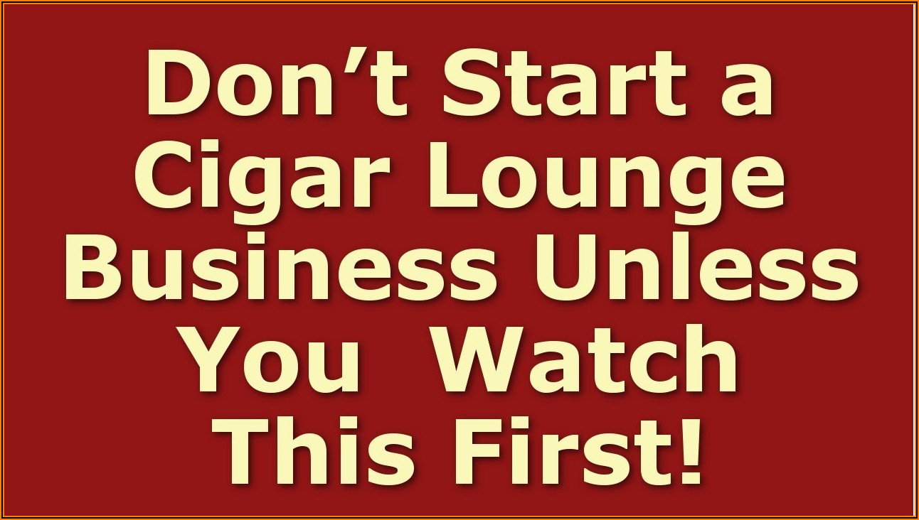 Cigar Lounge Business Plan Template