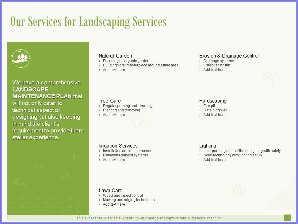 Commercial Lawn Care Proposal Template