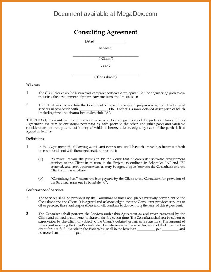 Consulting Services Agreement Template Uk
