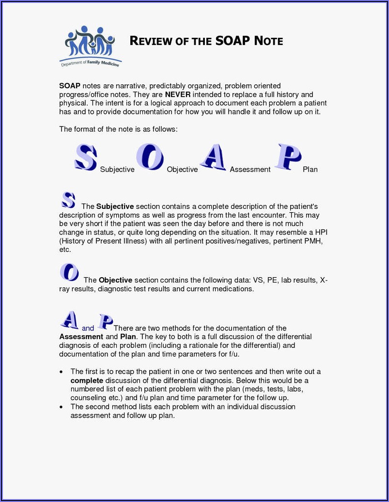 Counseling Soap Note Example