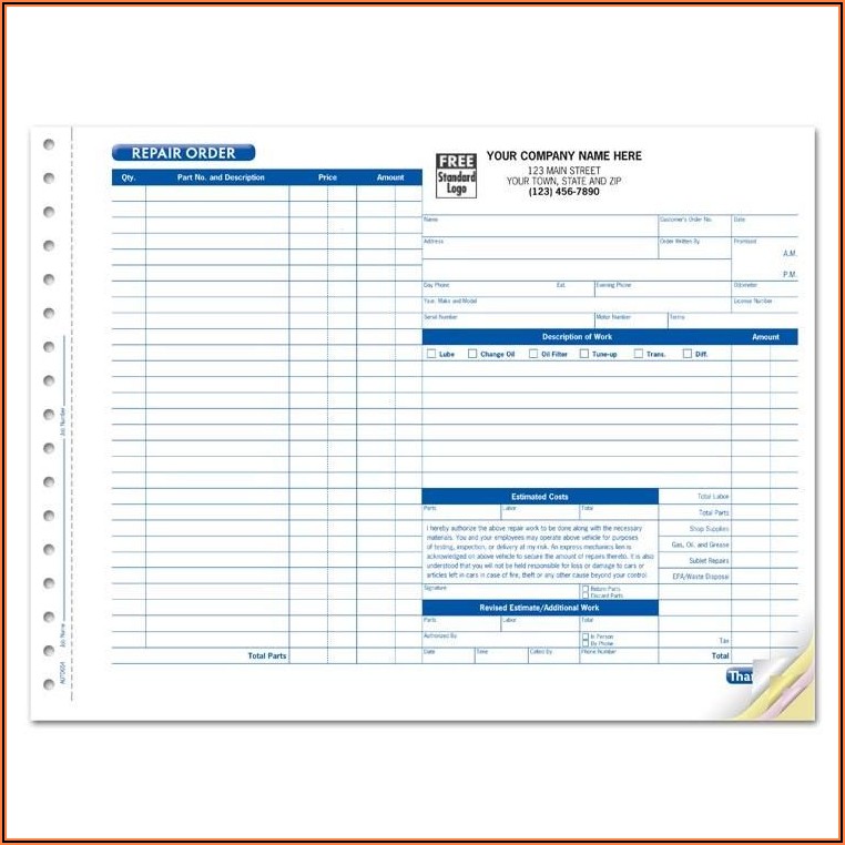 Custom Carbonless Invoice Forms