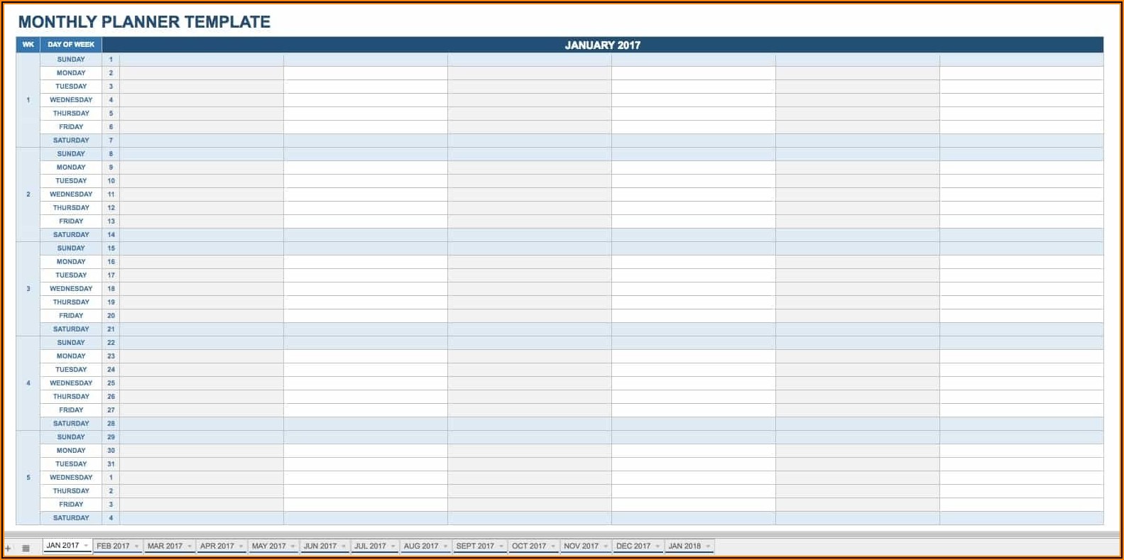 Daily Planner Google Sheets Template