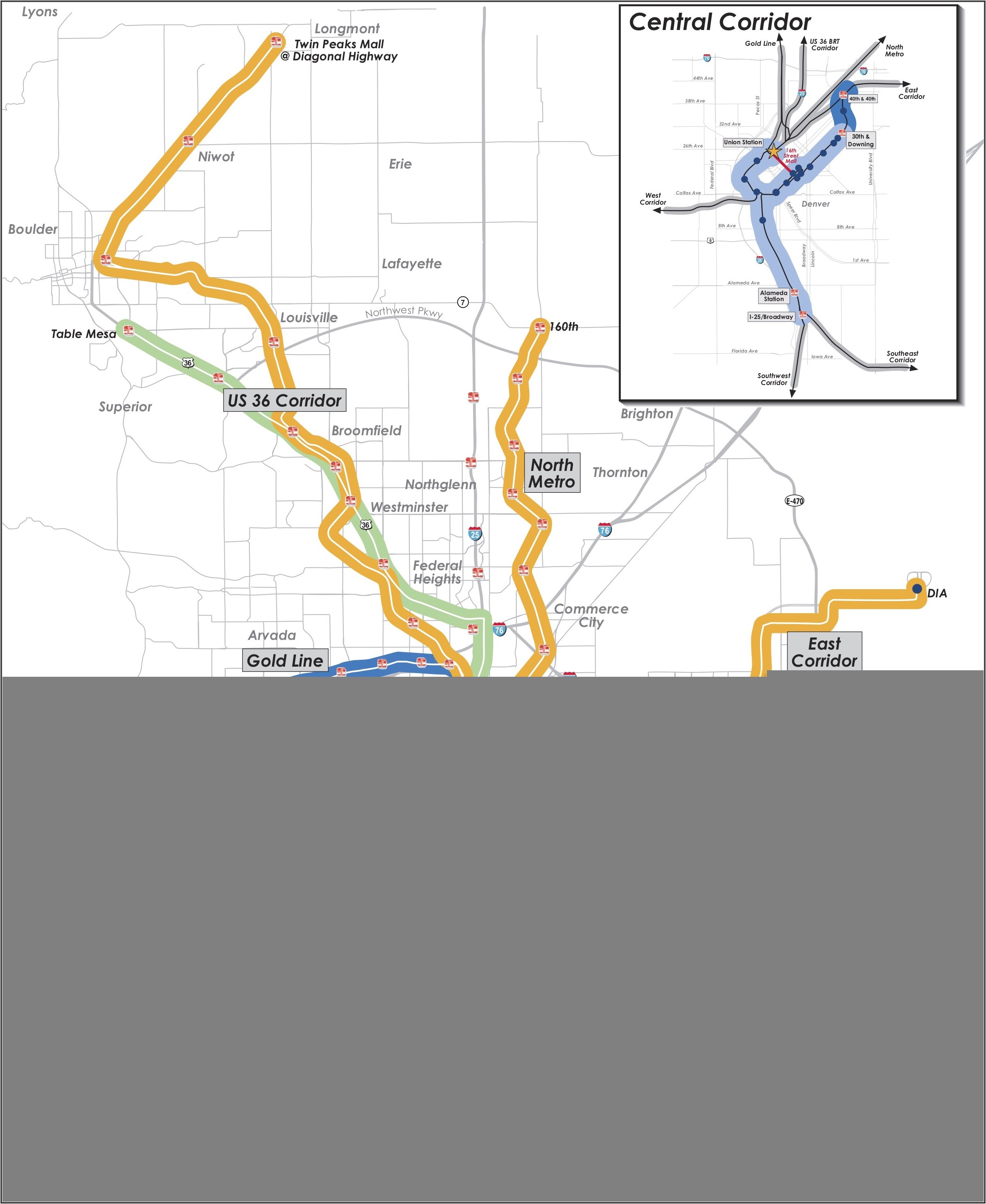 Denver Rtd Map With Streets