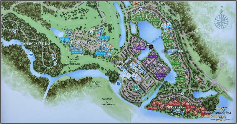 Disney Saratoga Springs Resort Map