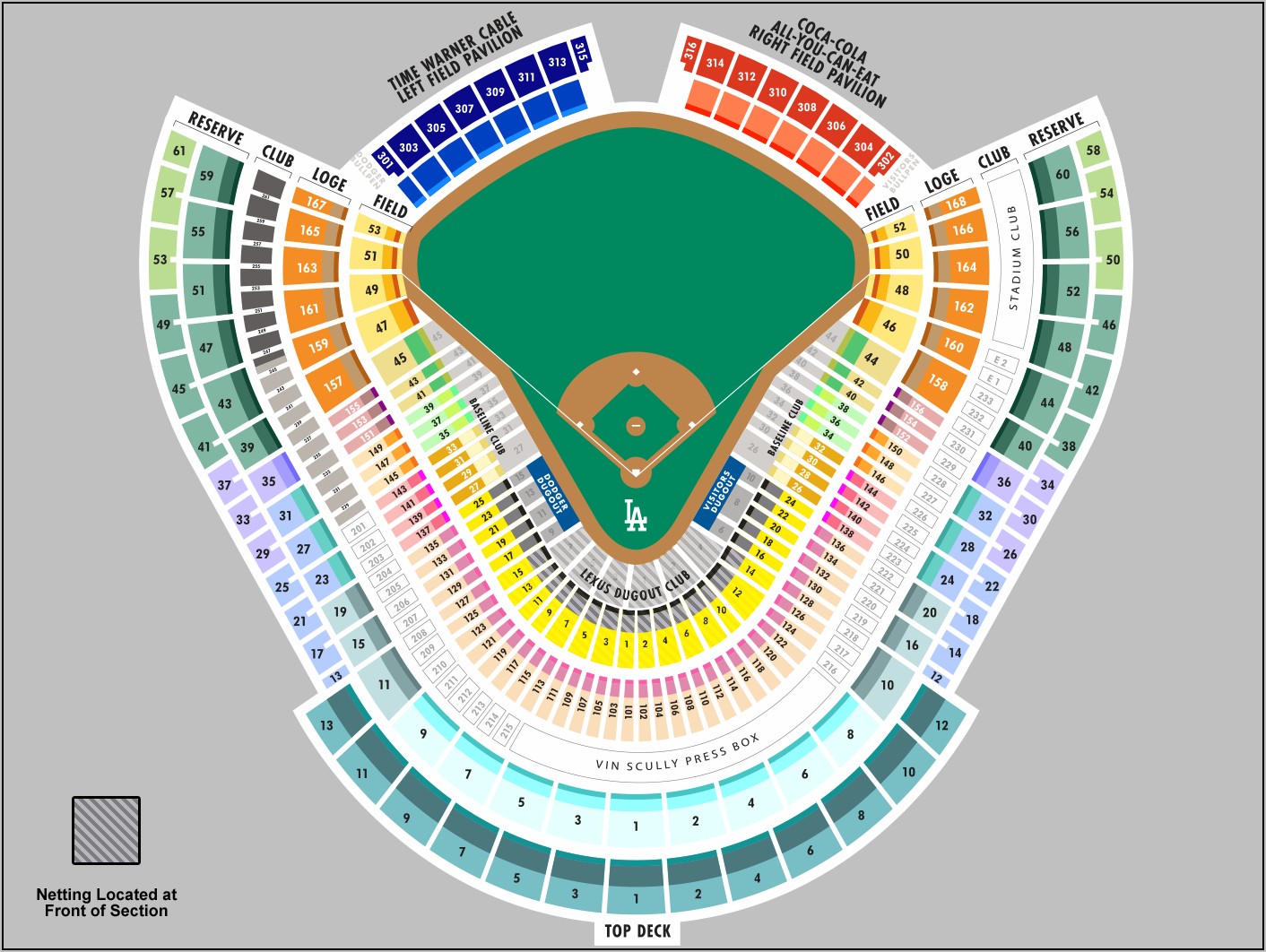 Dodger Stadium Seating Layout