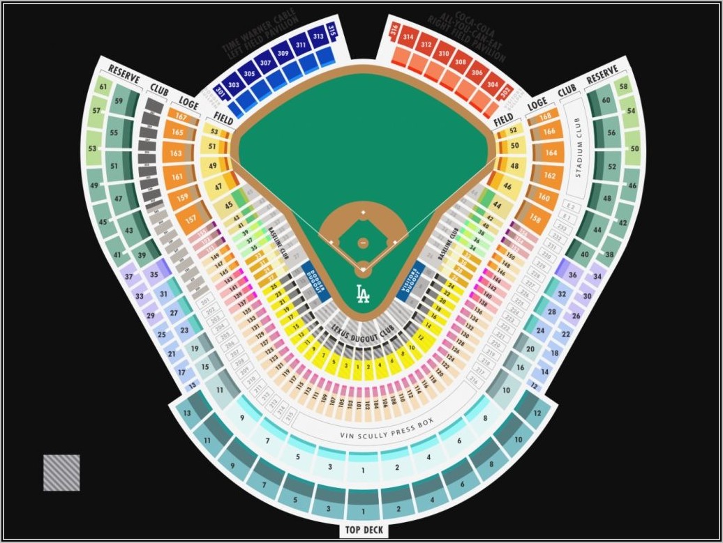 Dodger Stadium Seating Map Concert