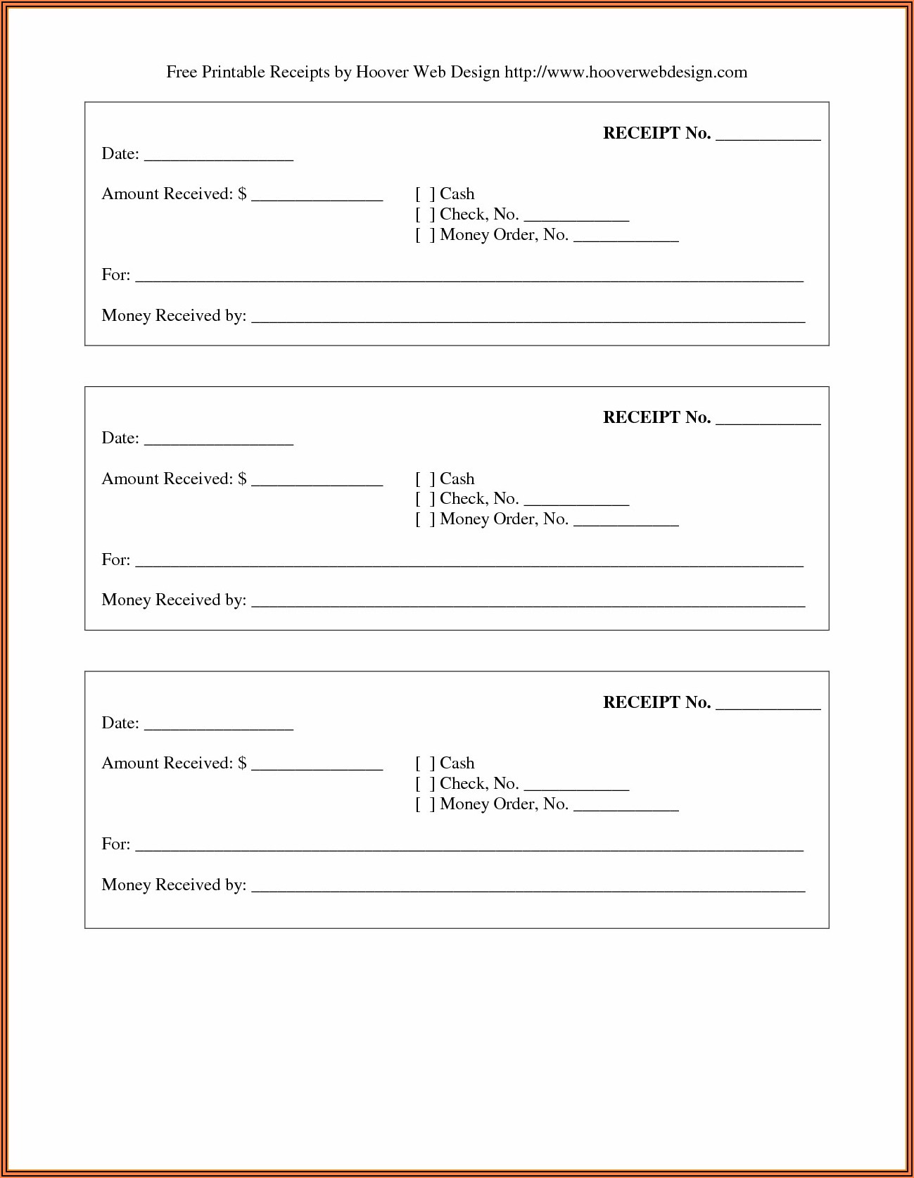 Download Printable Receipt Forms For Free