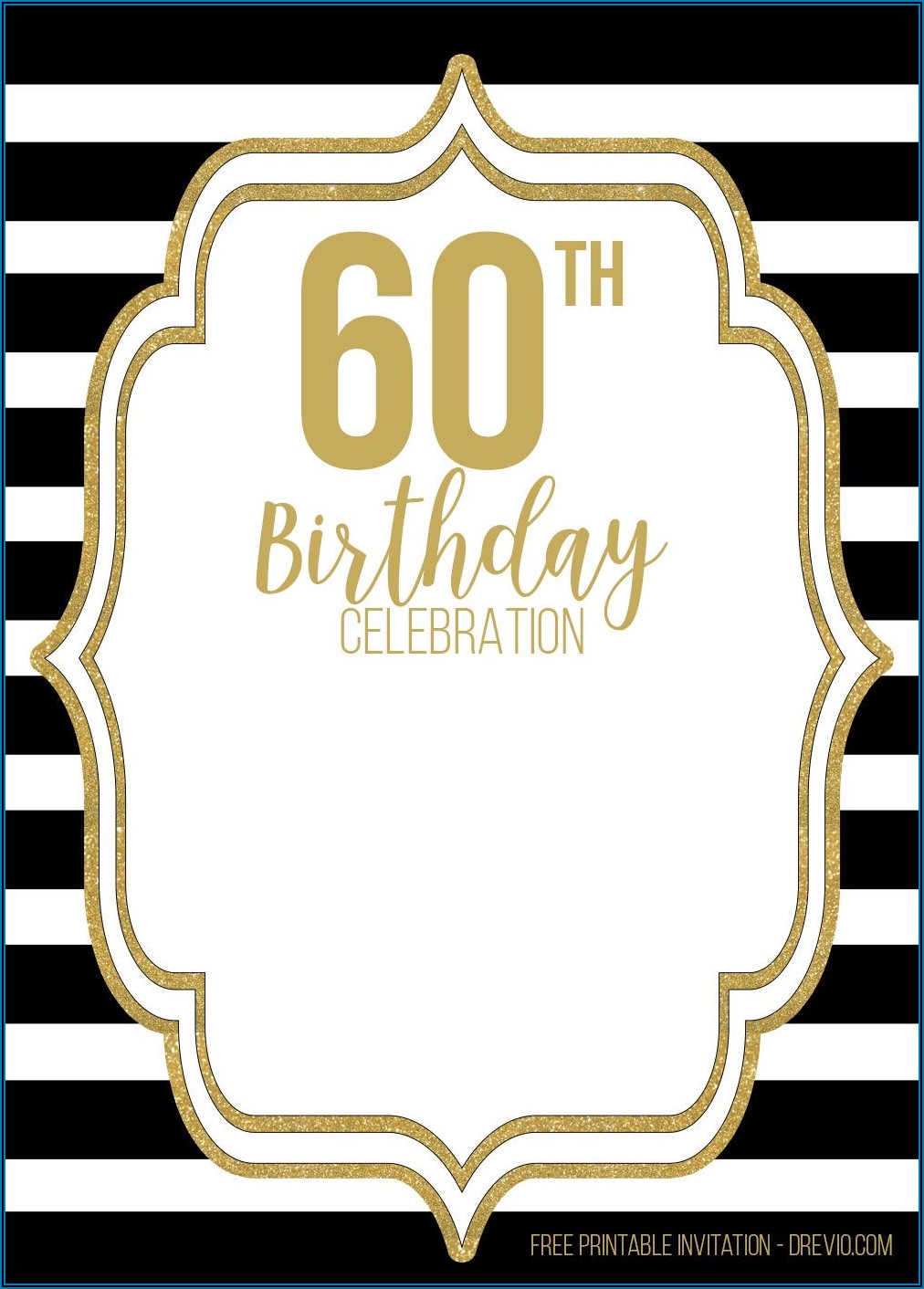 Downloadable 60th Birthday Invitation Templates