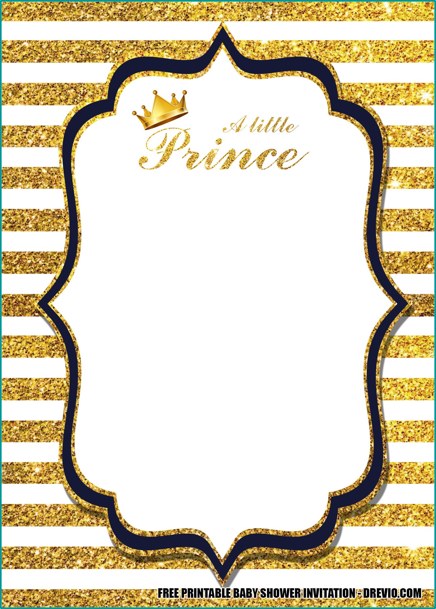 Downloadable Royal Prince Birthday Invitation Template Free