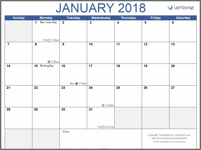 Employee Vacation Calendar Template 2020