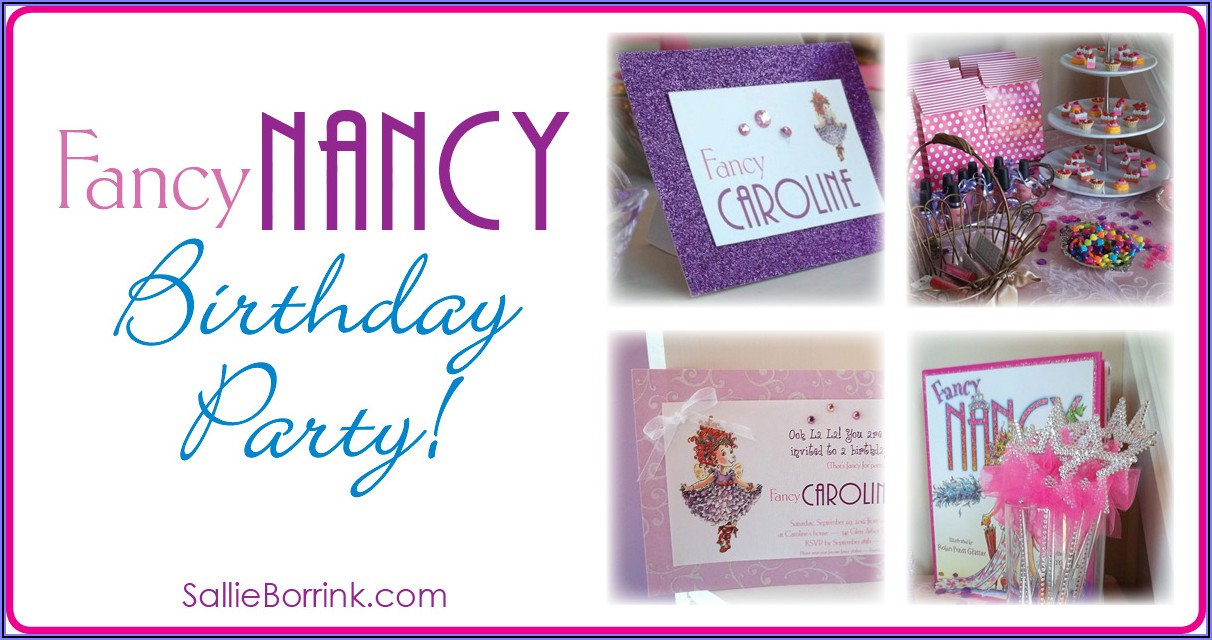 Fancy Nancy Birthday Invitation Template