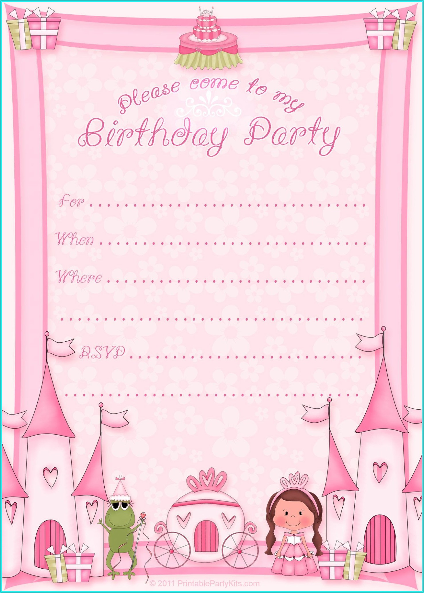Free Birthday Invitation Card Template